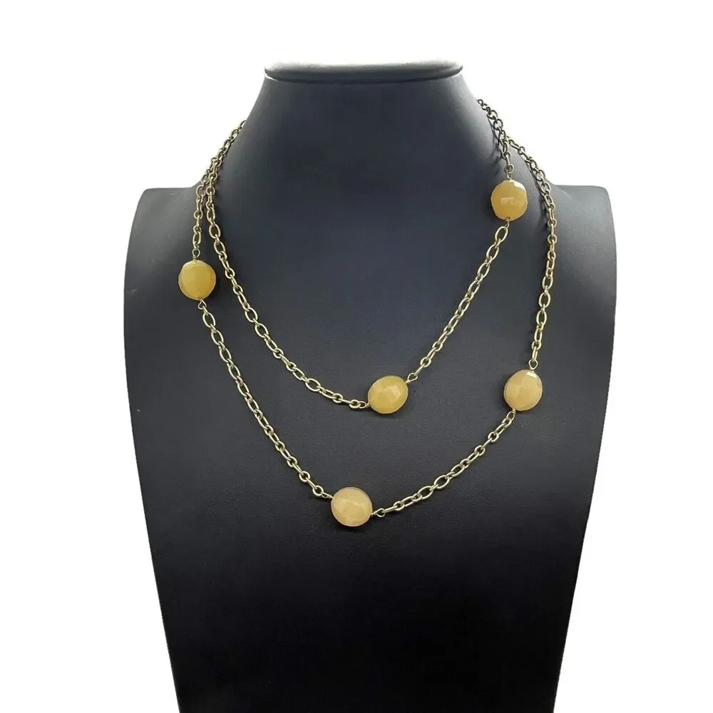 J Crew Necklace Station Yellow 